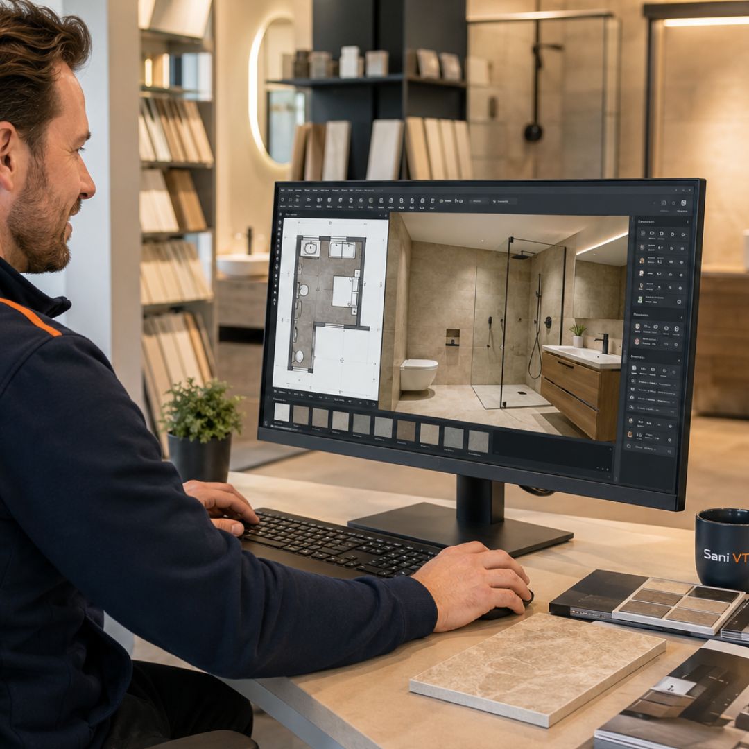 Offerte badkamer renovatie die wordt opgesteld